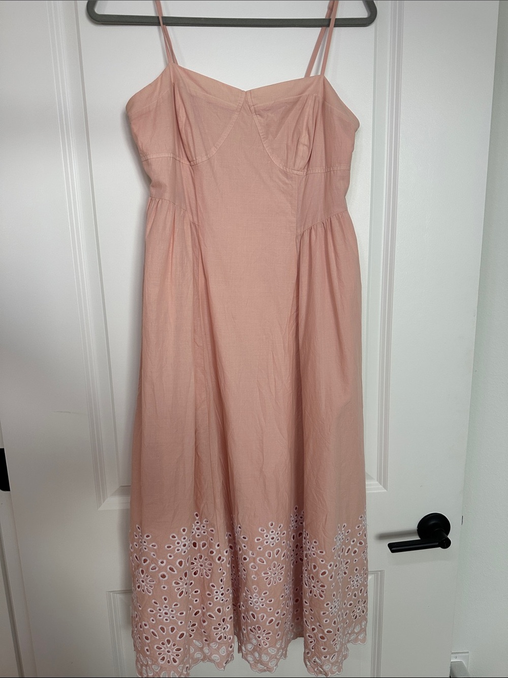 LOFT Blush Pink Eyelet Maxi dress